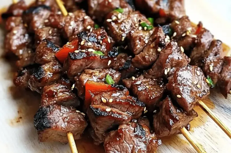 Teriyaki Sesame Beef Skewers