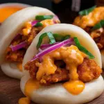 Spicy Fried Chicken Bao Buns