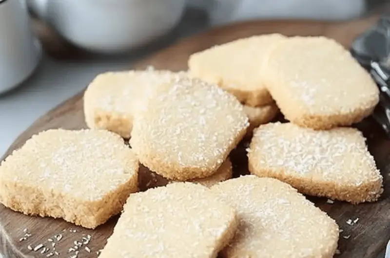 Slice & Bake Coconut Shortbread Cookies