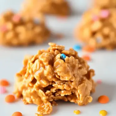 No Bake Butterscotch Cornflake Cookies
