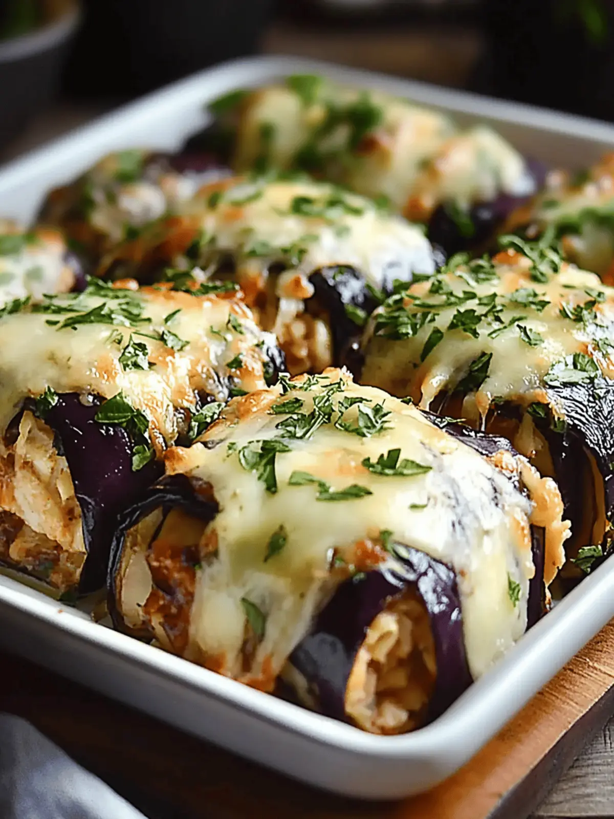 Cheesy Eggplant Rolls