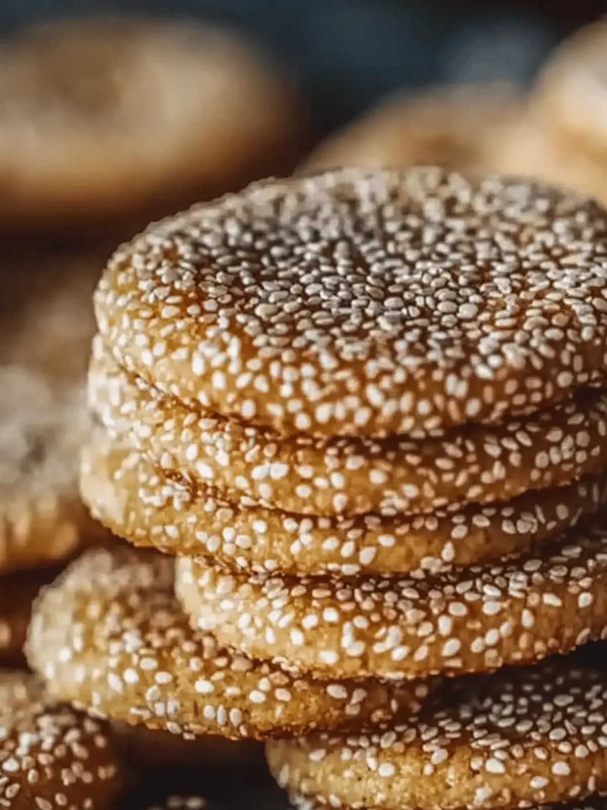 Buttery Honey Sesame Cookies