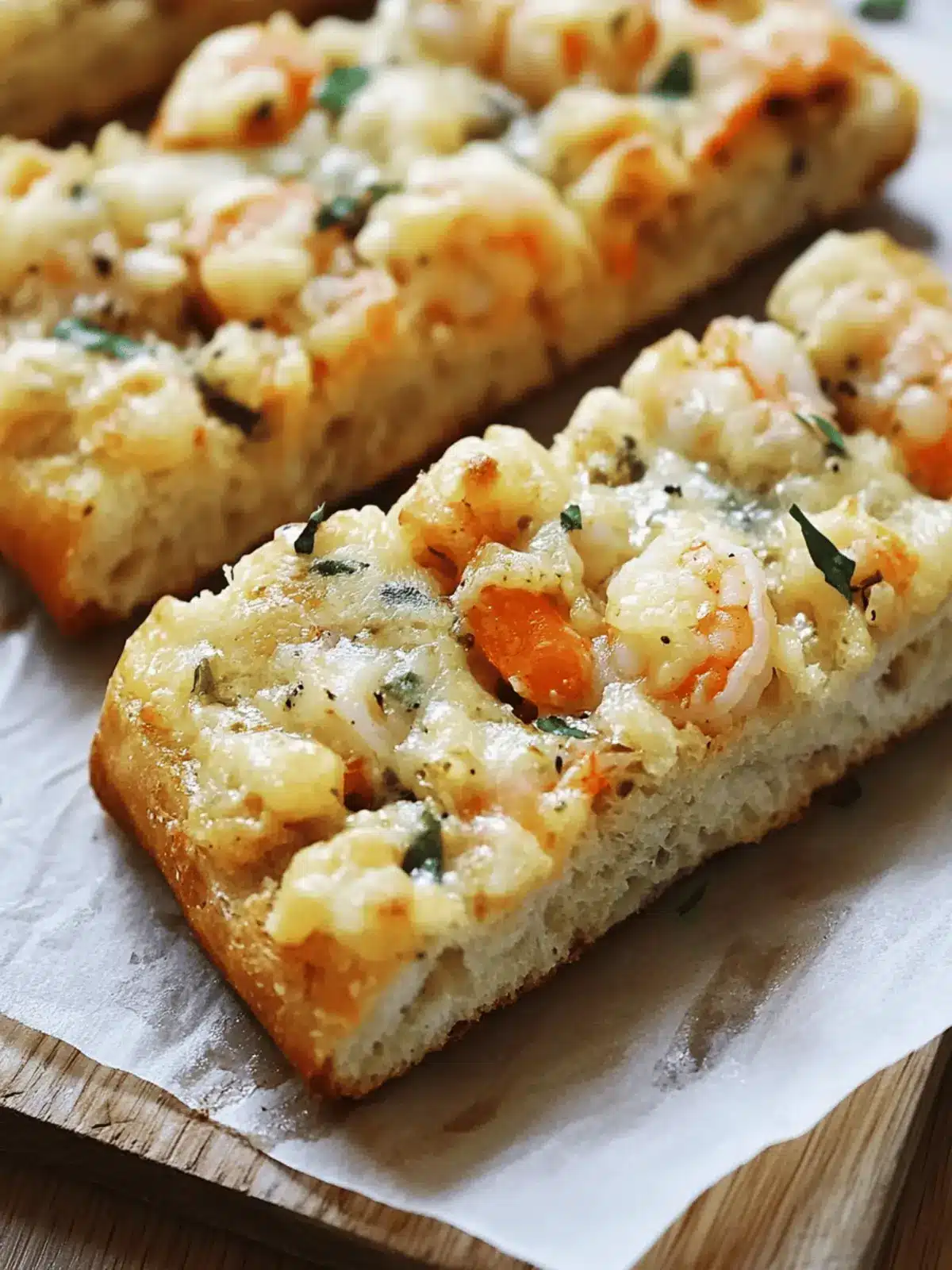 Cheesy Shrimp Ciabatta