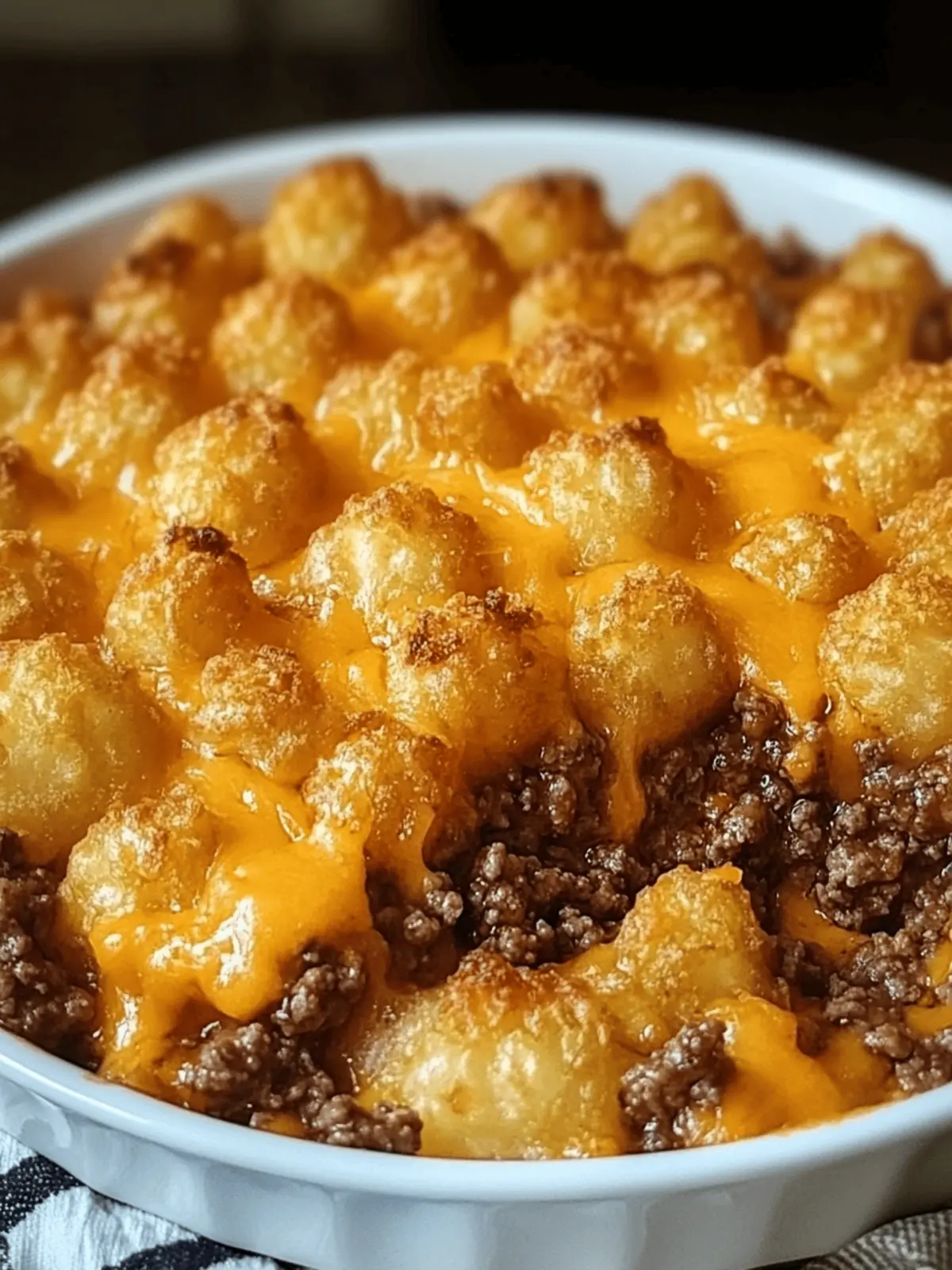 Tater Tot Casserole with Ground Beef
