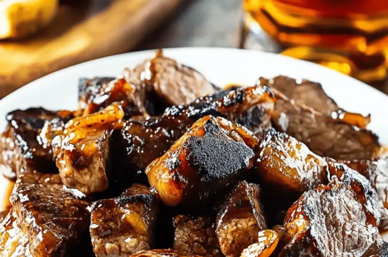 Honey Bourbon Steak Tips: Savory, Simple, and Satisfying! 1 Honey Bourbon Steak Tips