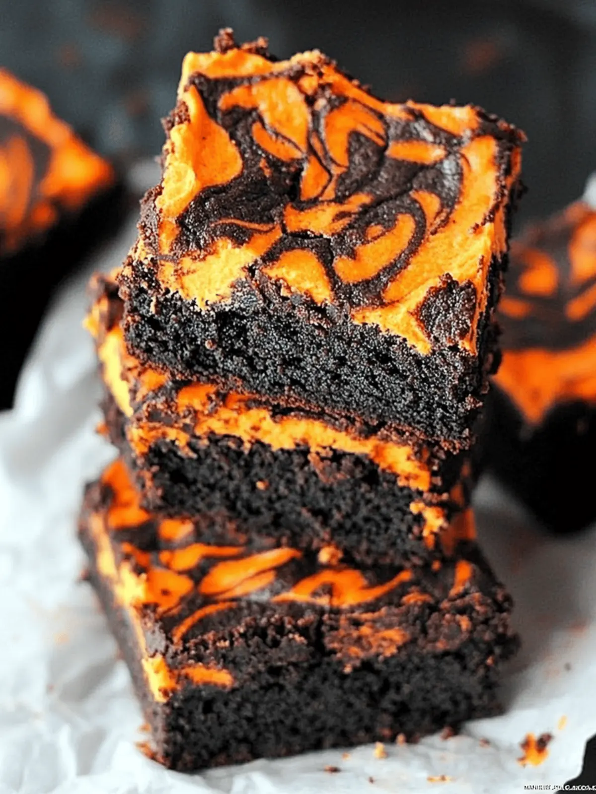 Halloween Cream Cheese Swirl Brownies