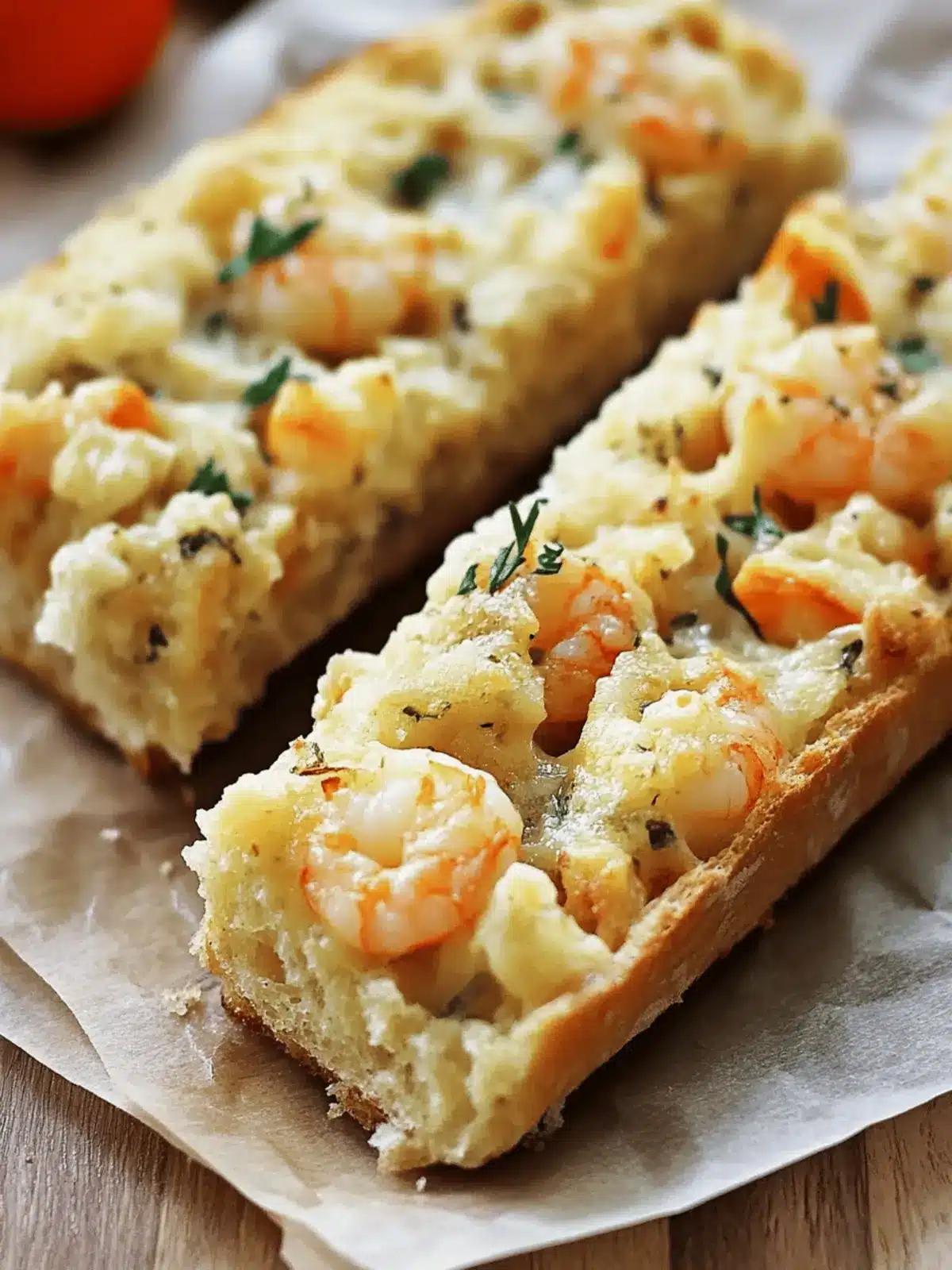 Cheesy Shrimp Ciabatta