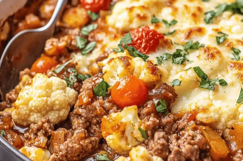 Beef + Cauliflower Stove-top Casserole for Cozy Nights 1 Beef + Cauliflower Stove-top Casserole