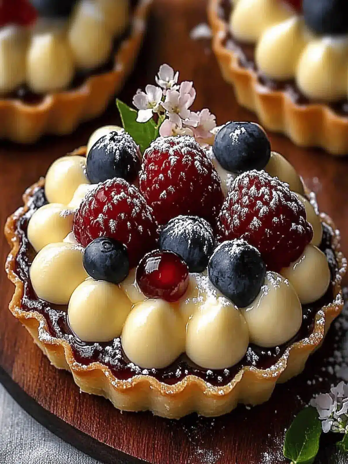 White Chocolate Mousse Tartlets