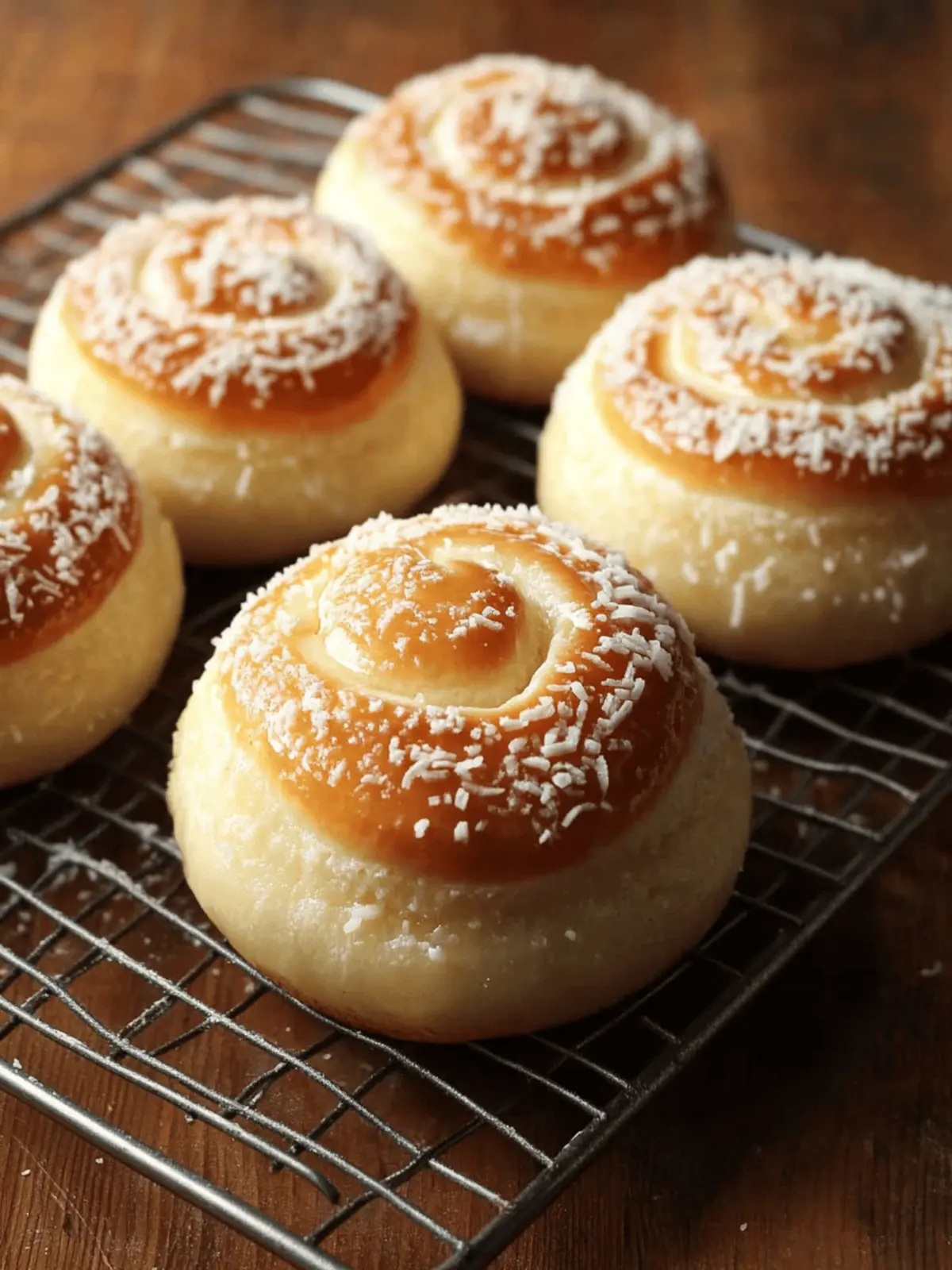 Asian Coconut Custard Buns