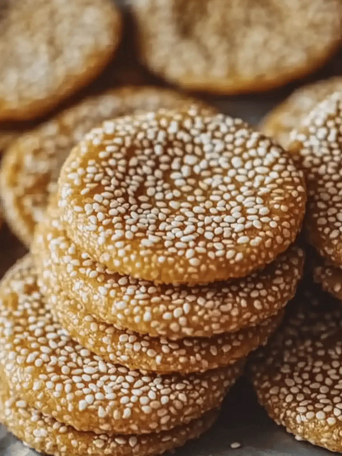 Buttery Honey Sesame Cookies