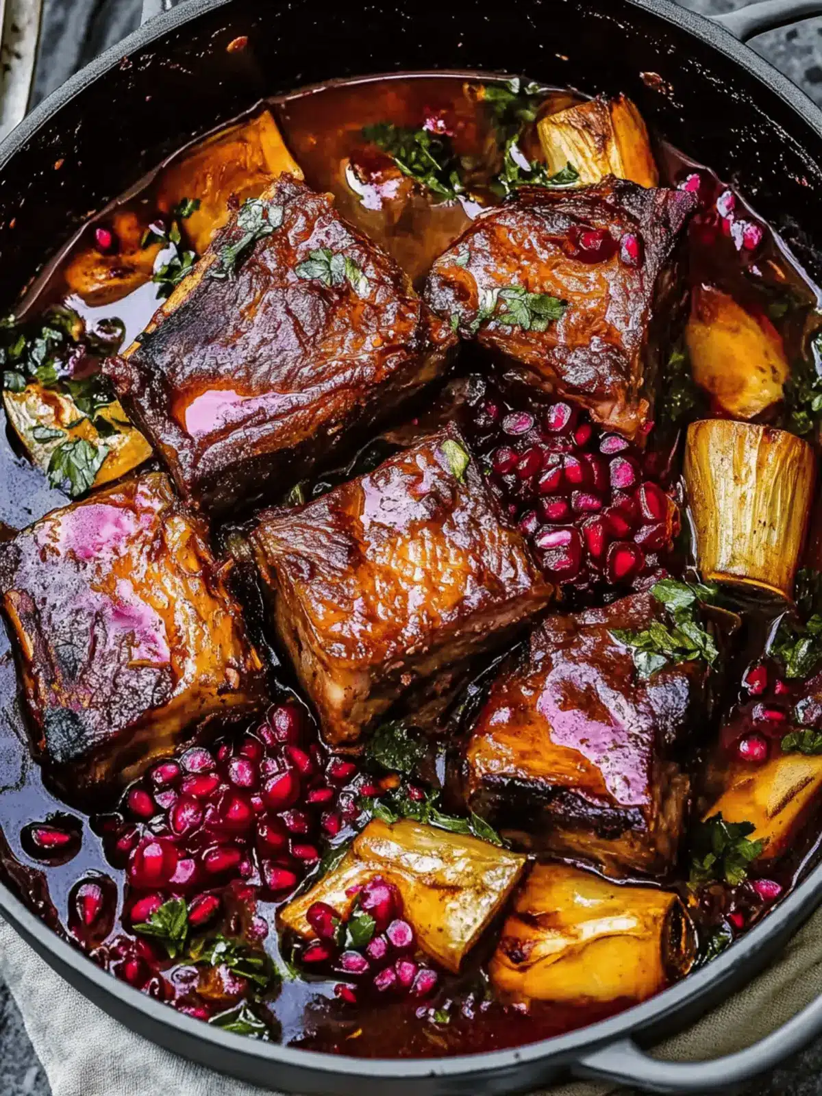 Red Wine & Pomegranate Short Ribs