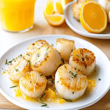 Baked Scallops with Citrus Ginger Sauce