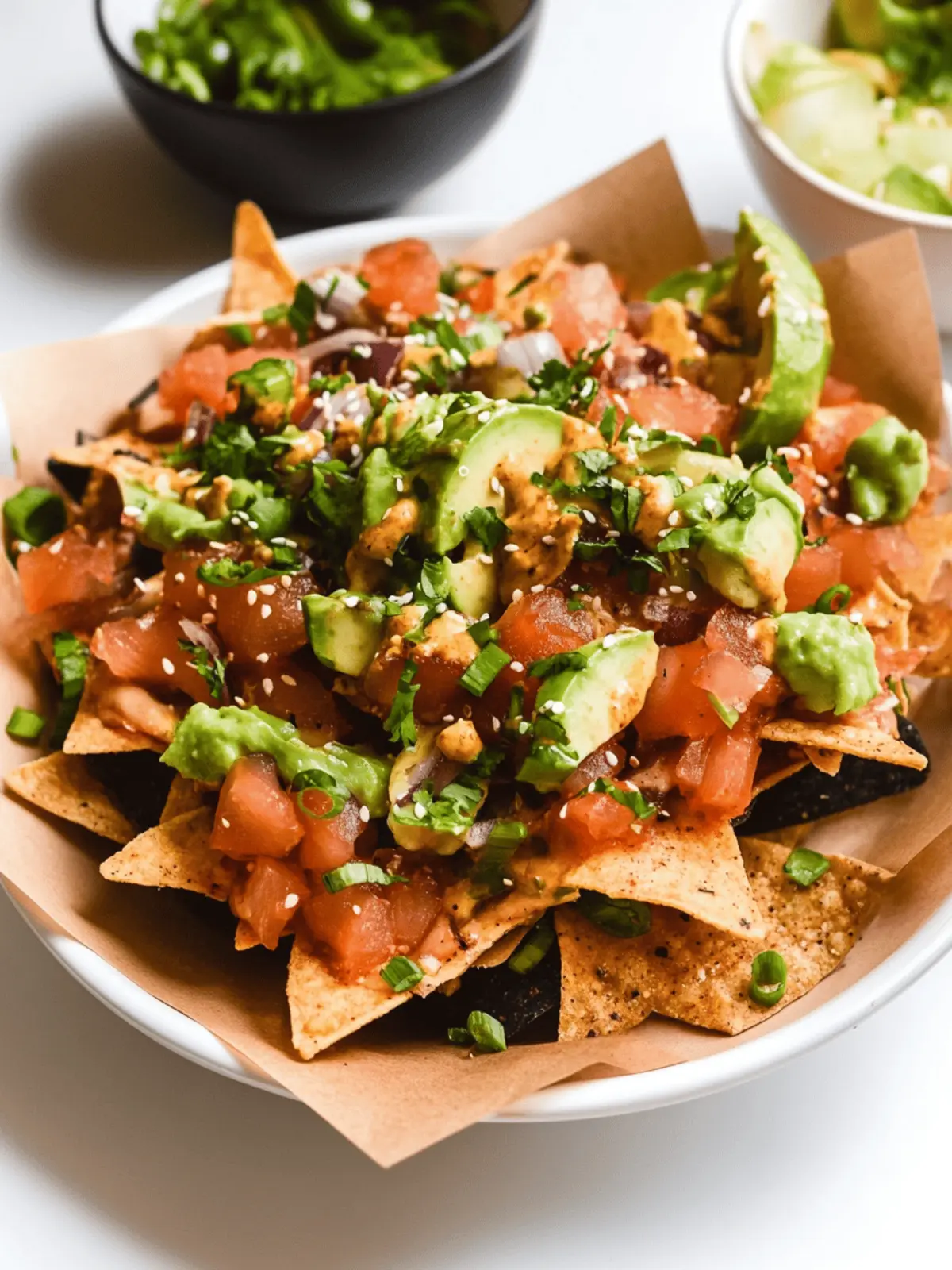 Poke Nachos with Spicy Tuna