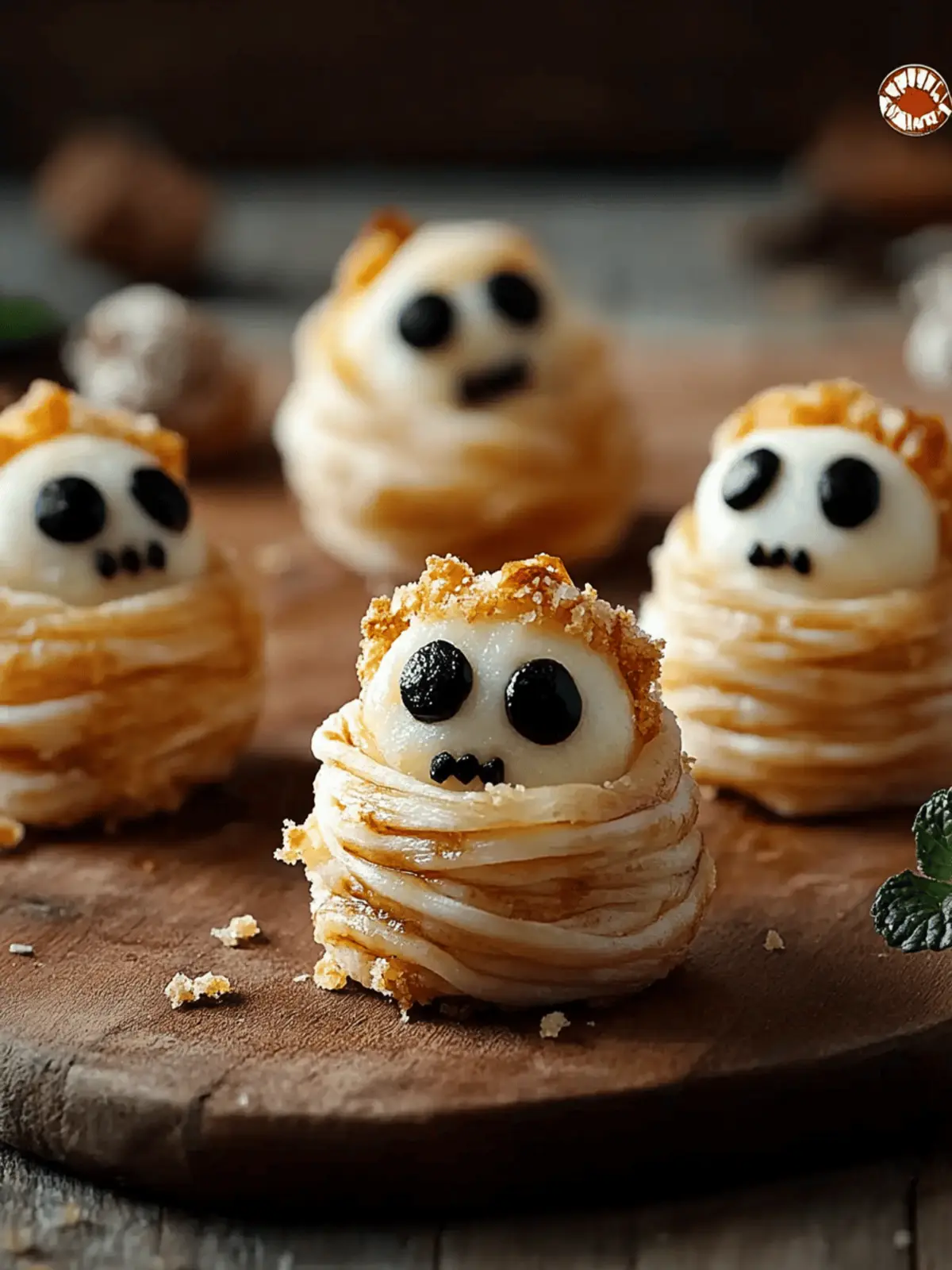 Mummy Wrapped Cheesecake Bites