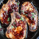 Raspberry Balsamic Glazed Pork Chops