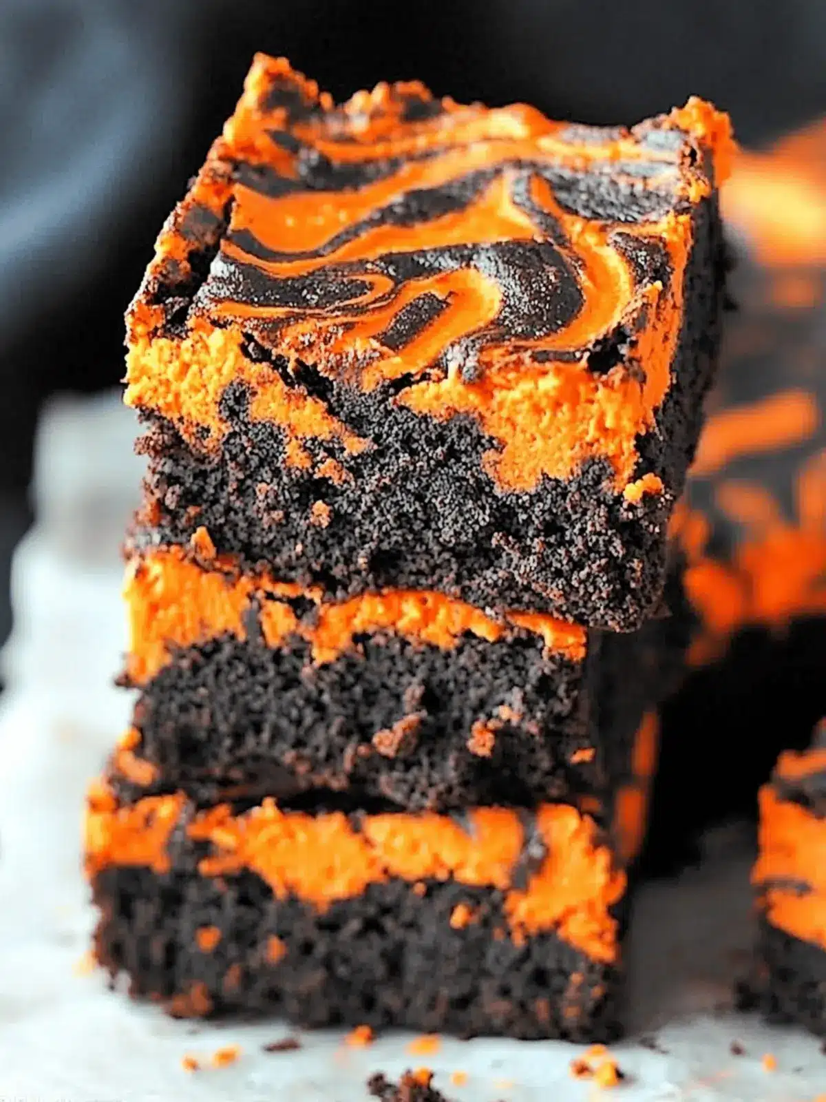 Halloween Cream Cheese Swirl Brownies