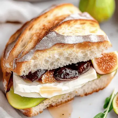 Gourmet Brie Fig Jam Sandwich