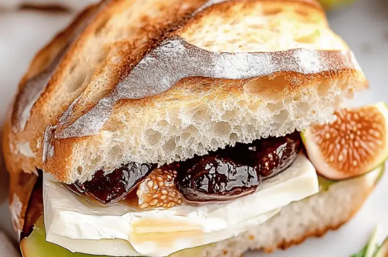 Gourmet Brie Fig Jam Sandwich
