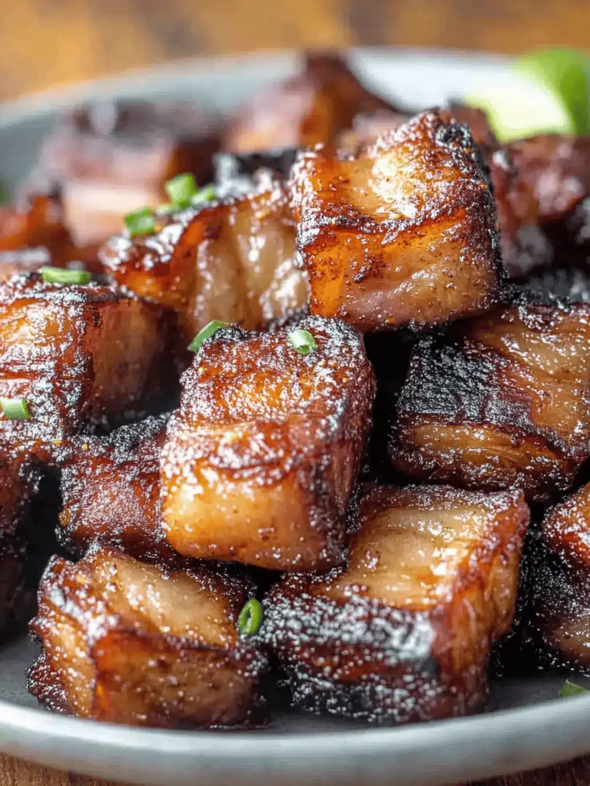 Air Fryer Pork Belly Bites