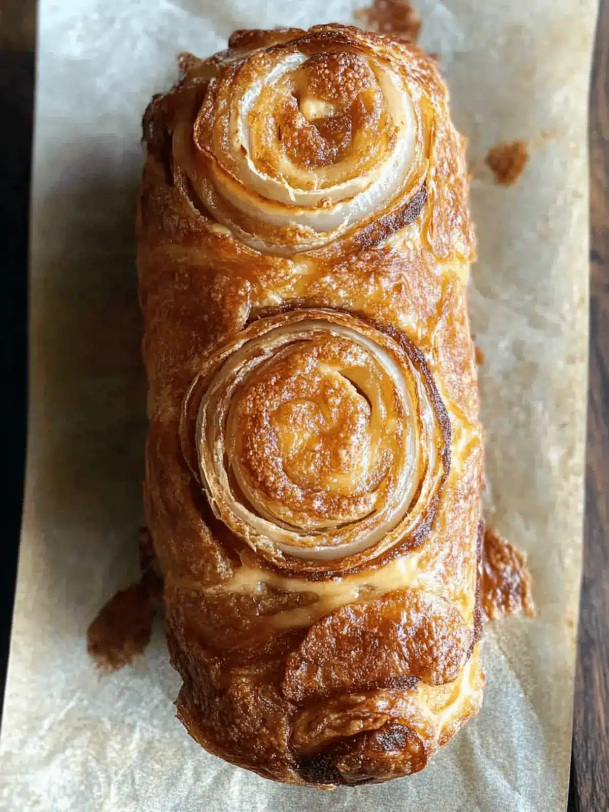 Viral Cheeseburger Onion Ring Roll