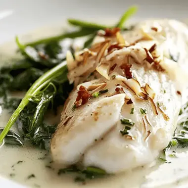 Coconut-Poached Fish With Spinach