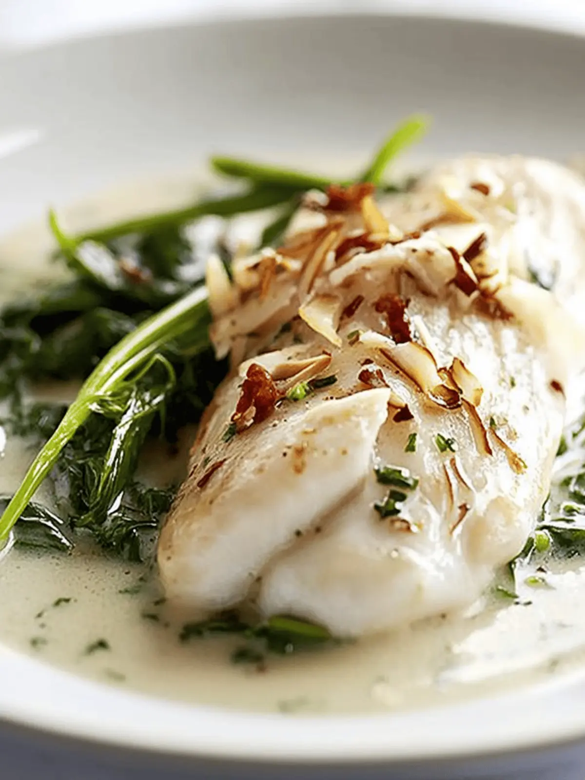 Coconut-Poached Fish With Spinach