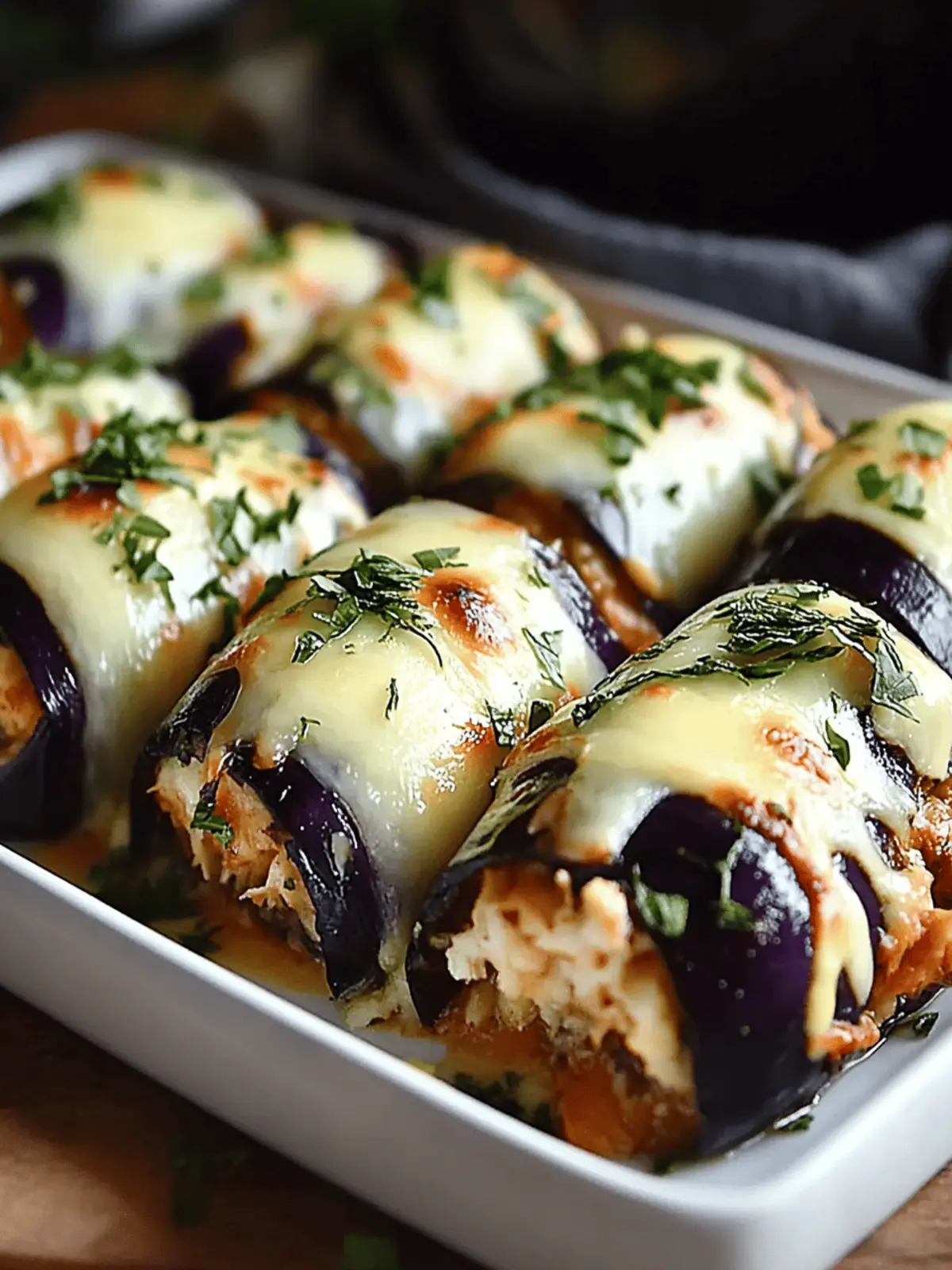 Cheesy Eggplant Rolls