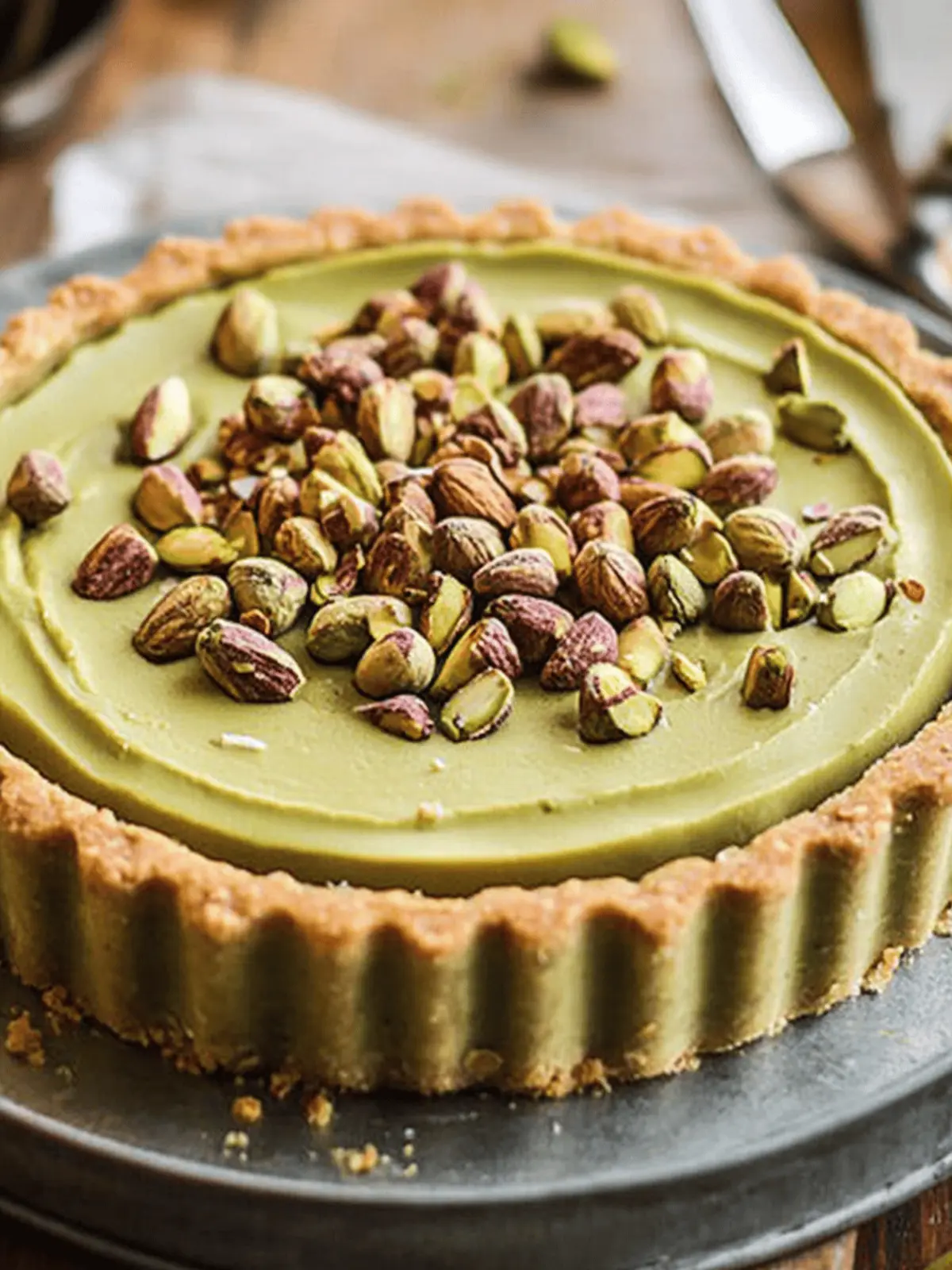 Pistachio Tart with Creamy Pistachio Paste
