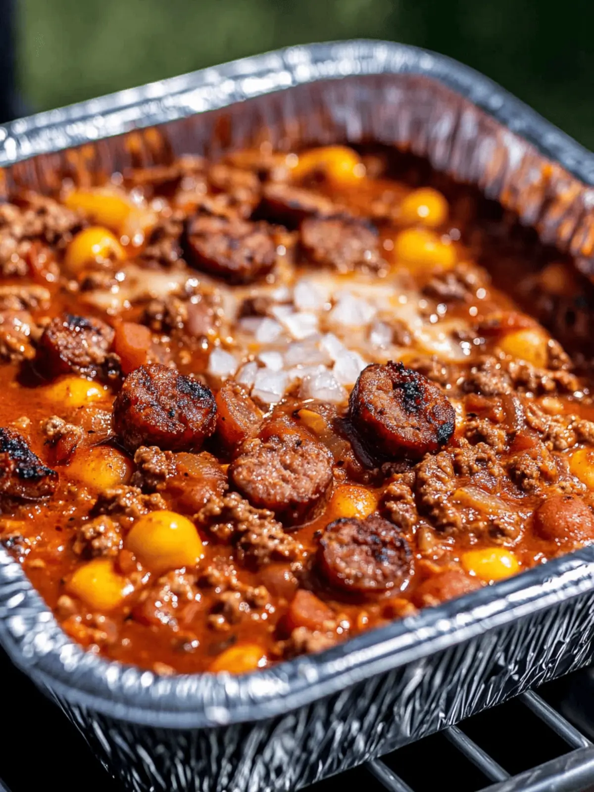 Grilled Beer Brat Chili