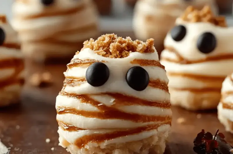 Mummy Wrapped Cheesecake Bites