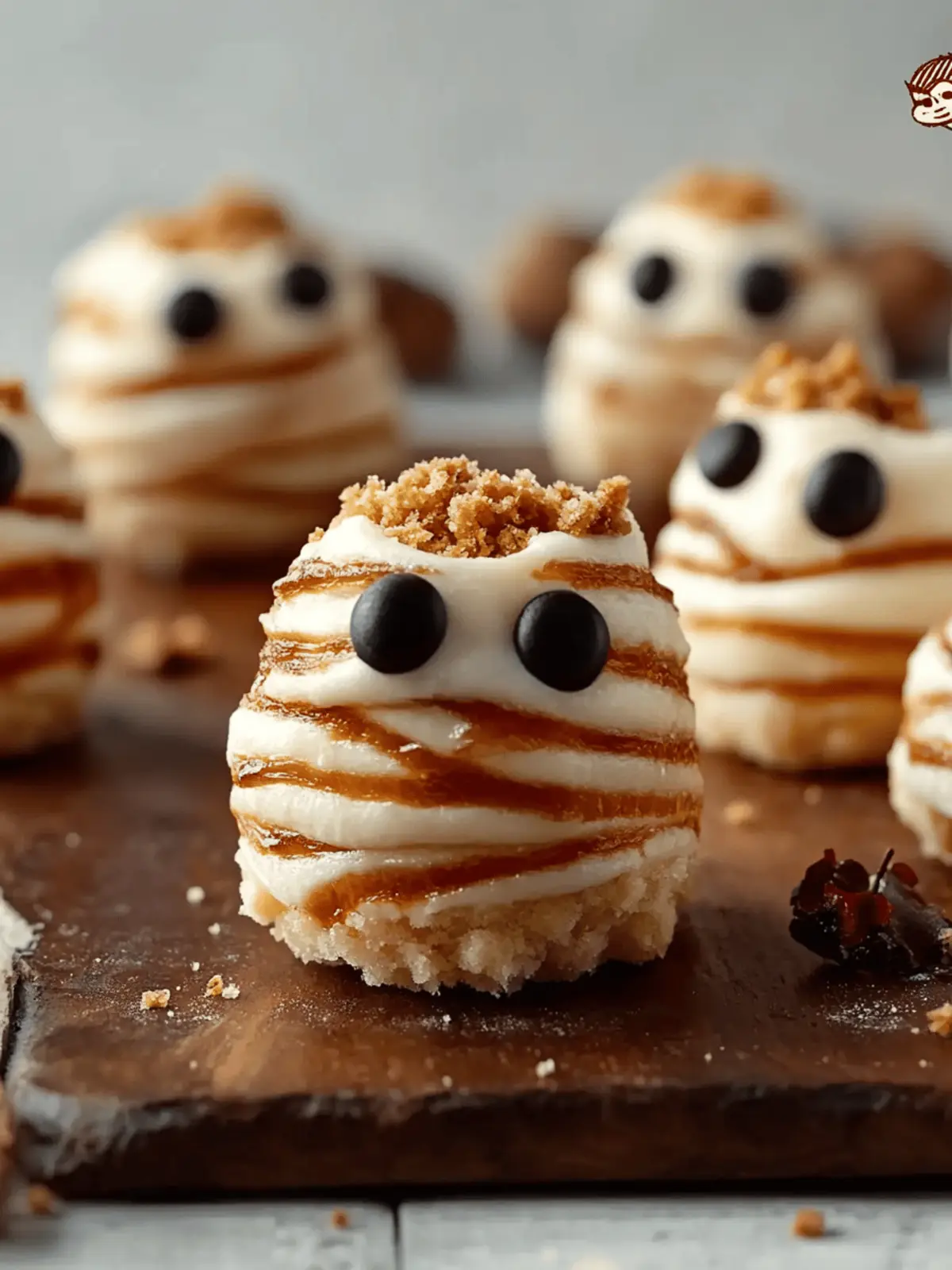 Mummy Wrapped Cheesecake Bites