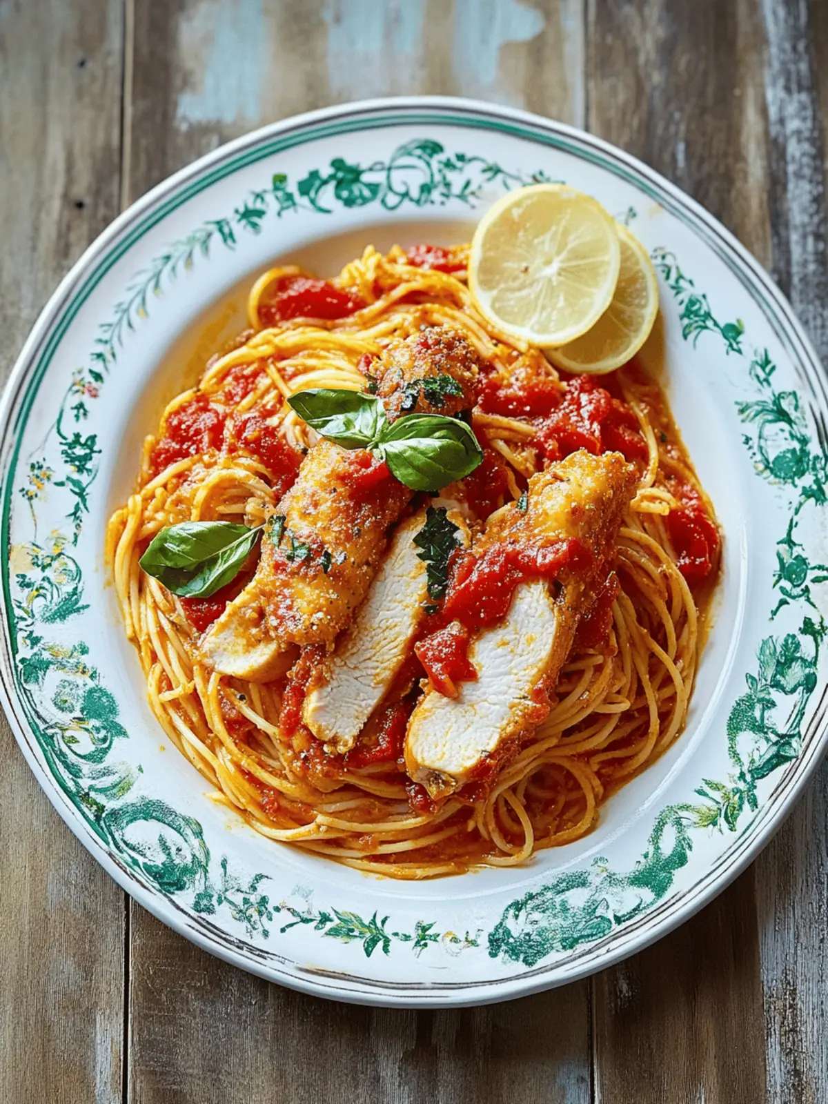 Chicken Milanese & spaghetti arrabbiata