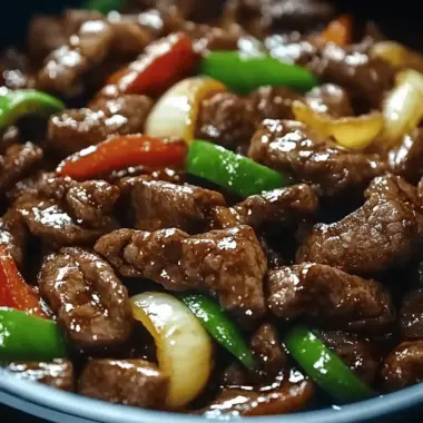 Sizzling Chinese Pepper Steak with Onions