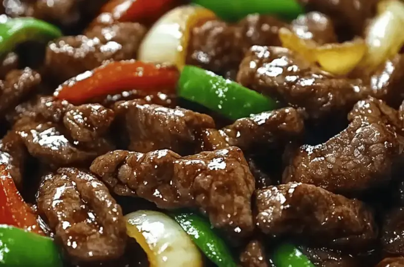 Sizzling Chinese Pepper Steak with Onions