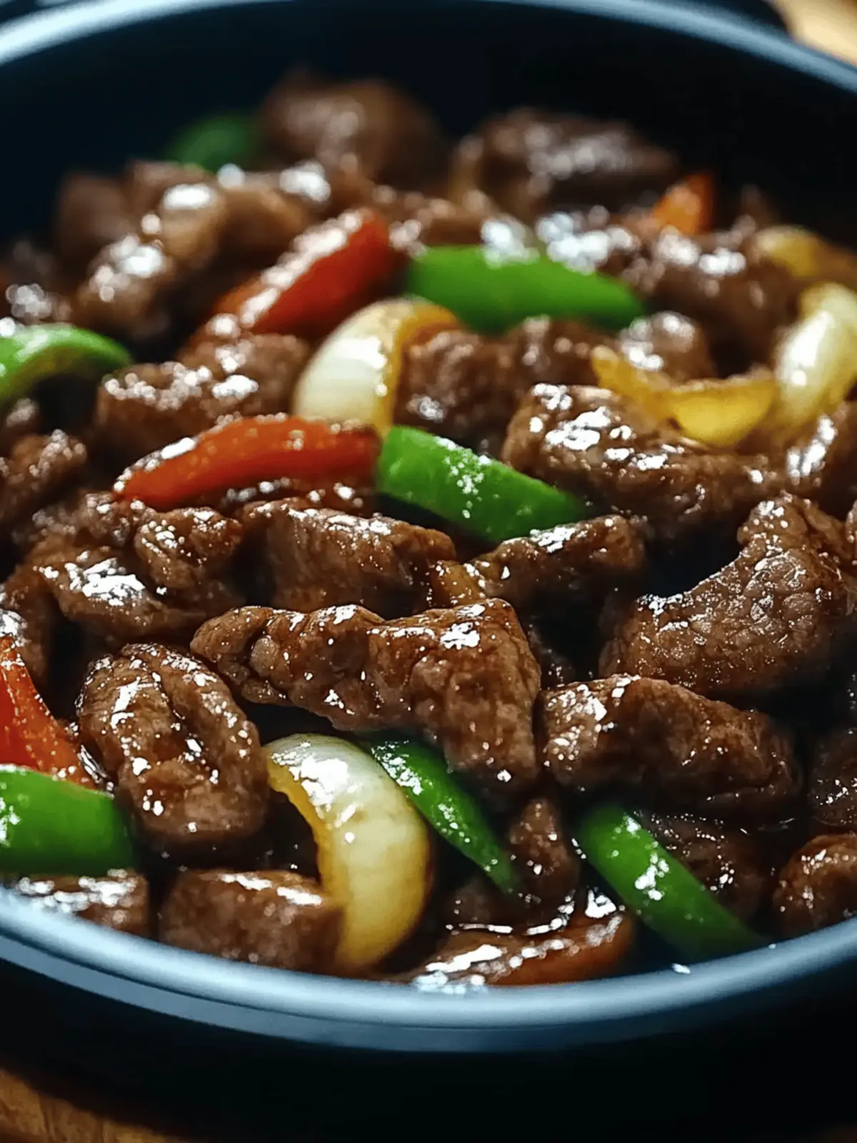 Sizzling Chinese Pepper Steak with Onions
