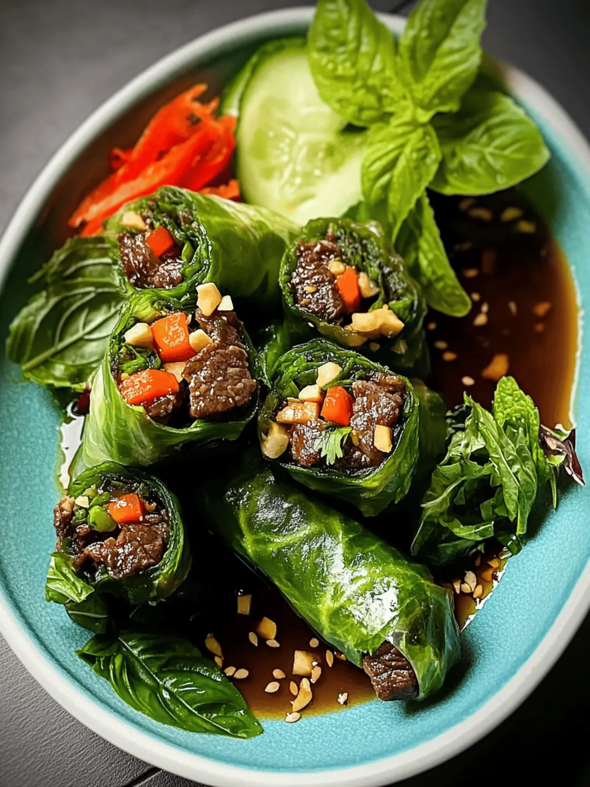 Thai Basil Beef Rolls