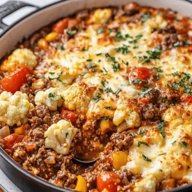 Beef + Cauliflower Stove-top Casserole