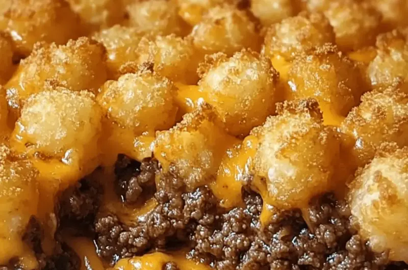 Tater Tot Casserole with Ground Beef