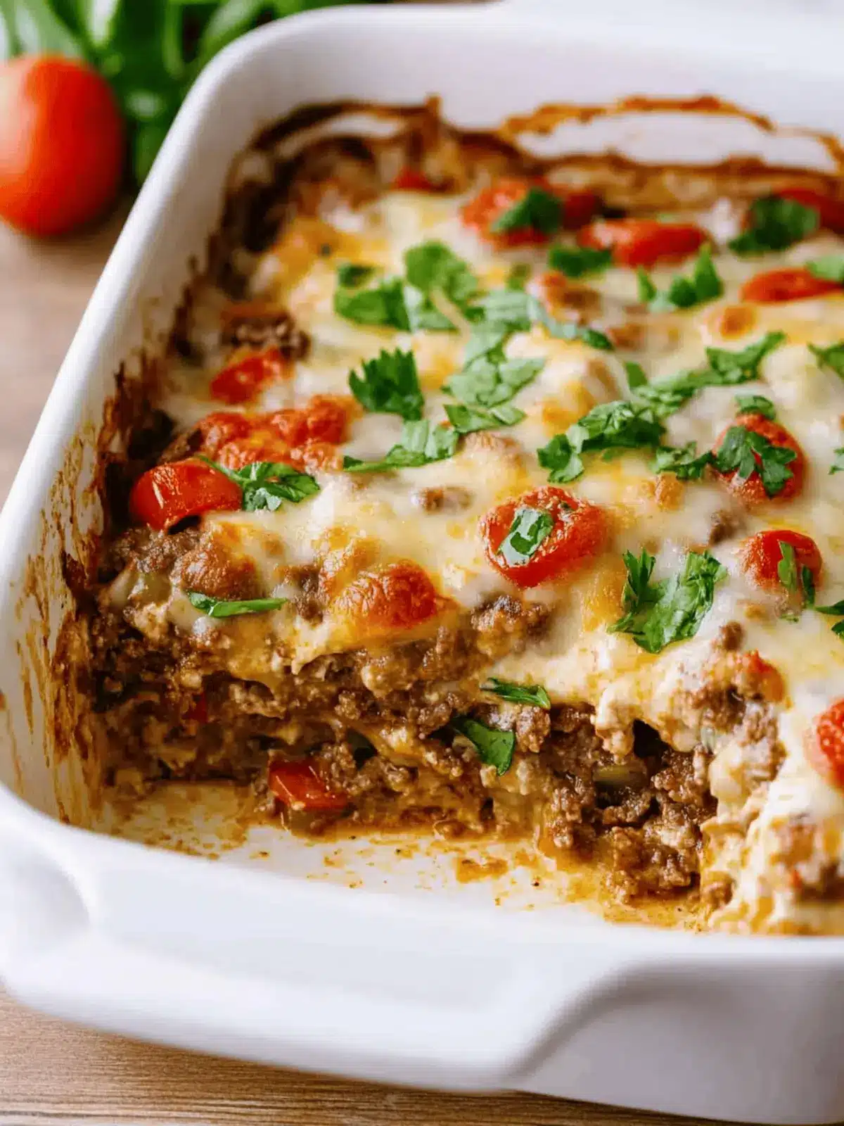 Keto Philly Cheesesteak Casserole