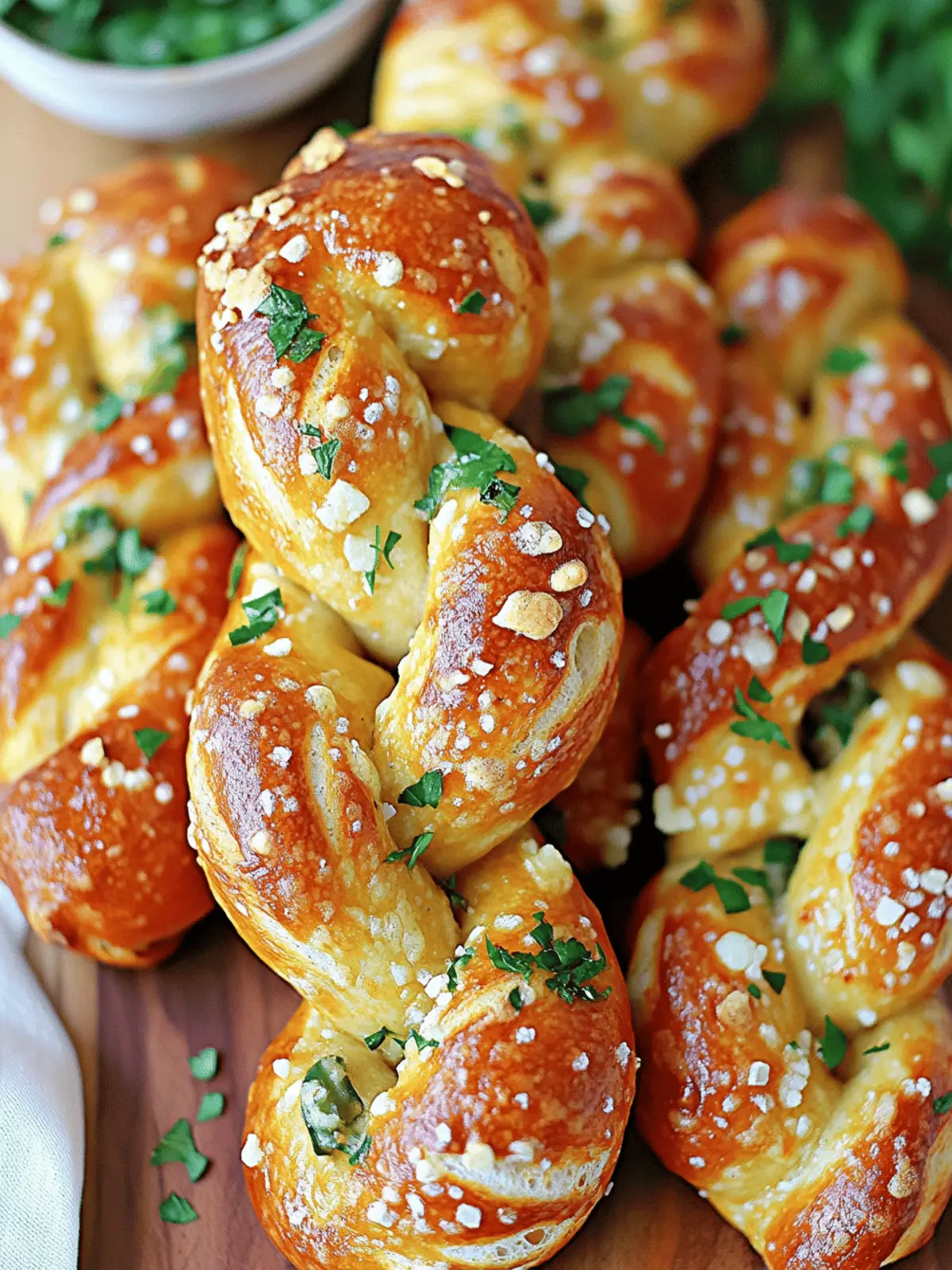 Twisted Jalapeño Cheddar Pretzels