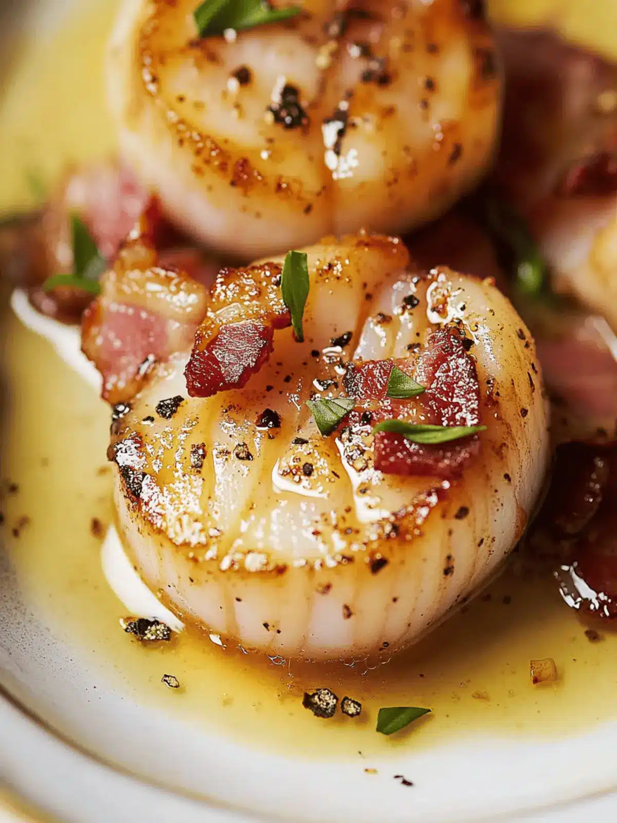 Scallops with Bacon and White Wine Sauce