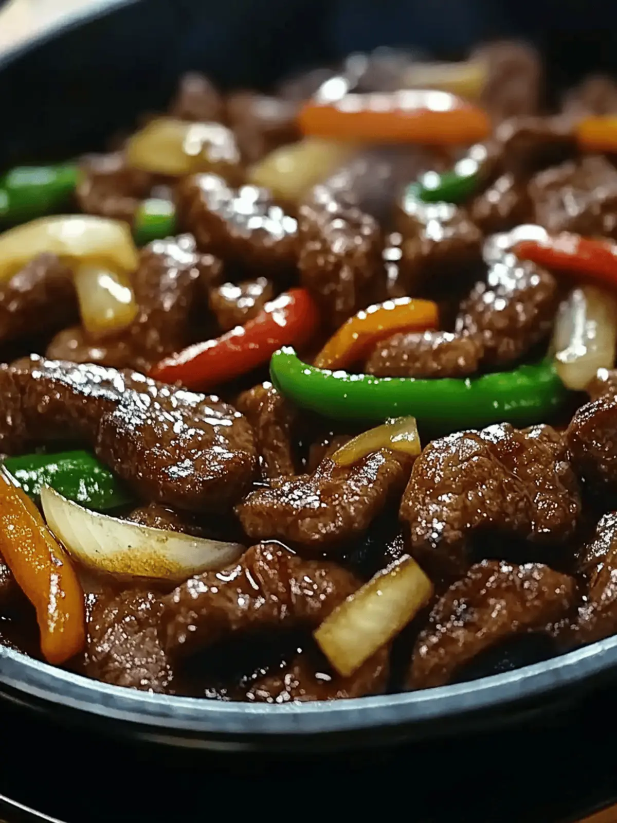 Sizzling Chinese Pepper Steak with Onions