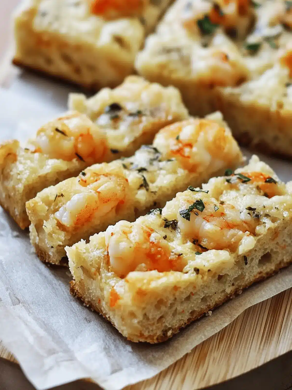 Cheesy Shrimp Ciabatta