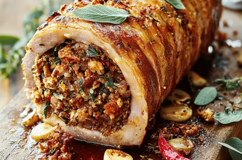 Pork Loin With A Great Herby Stuffing