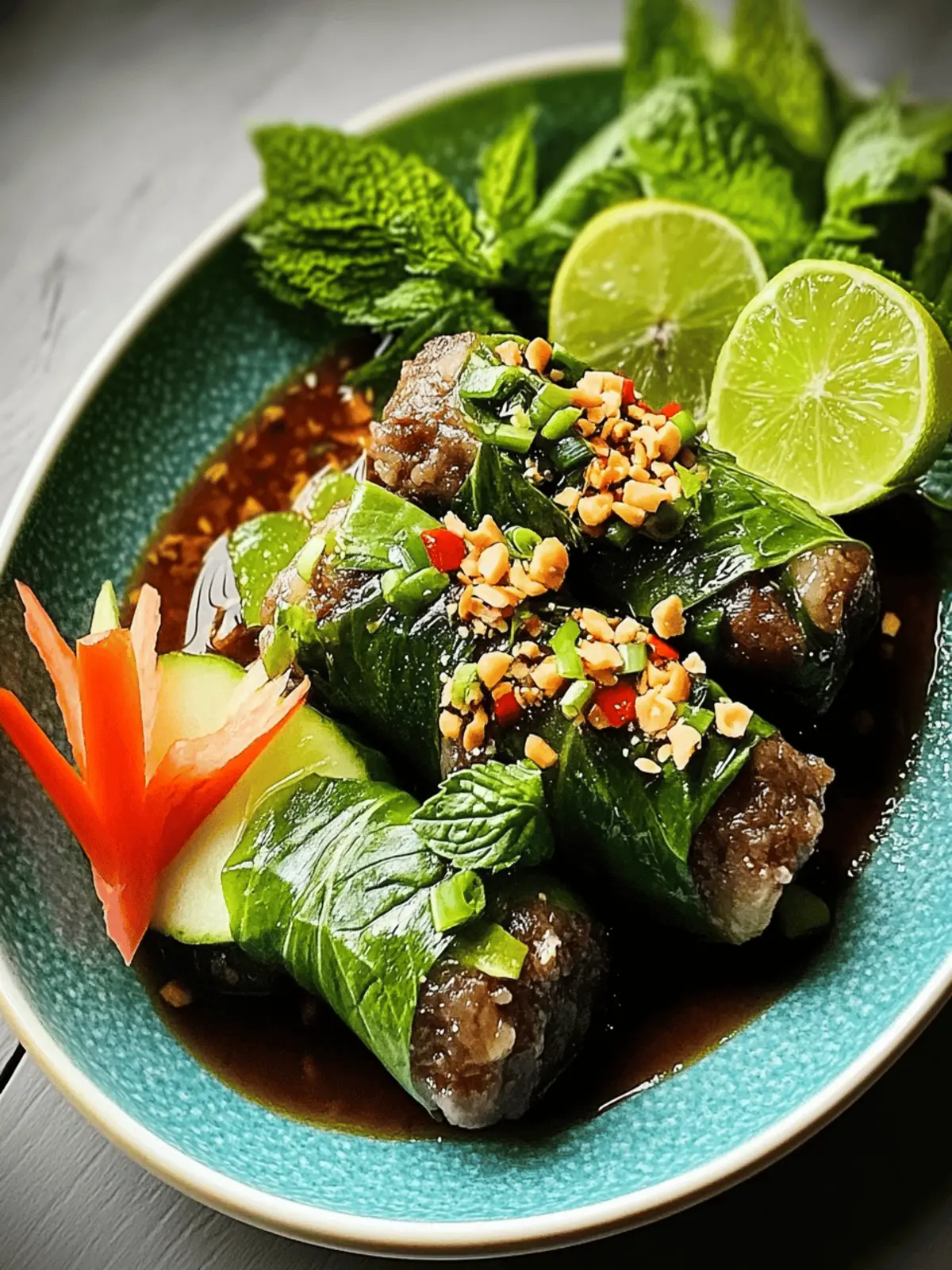 Thai Basil Beef Rolls