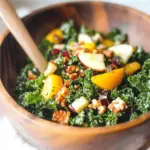 Autumn Kale Salad with Maple Balsamic Vinaigrette