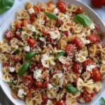 Cherry Tomato Bruschetta Pasta Salad