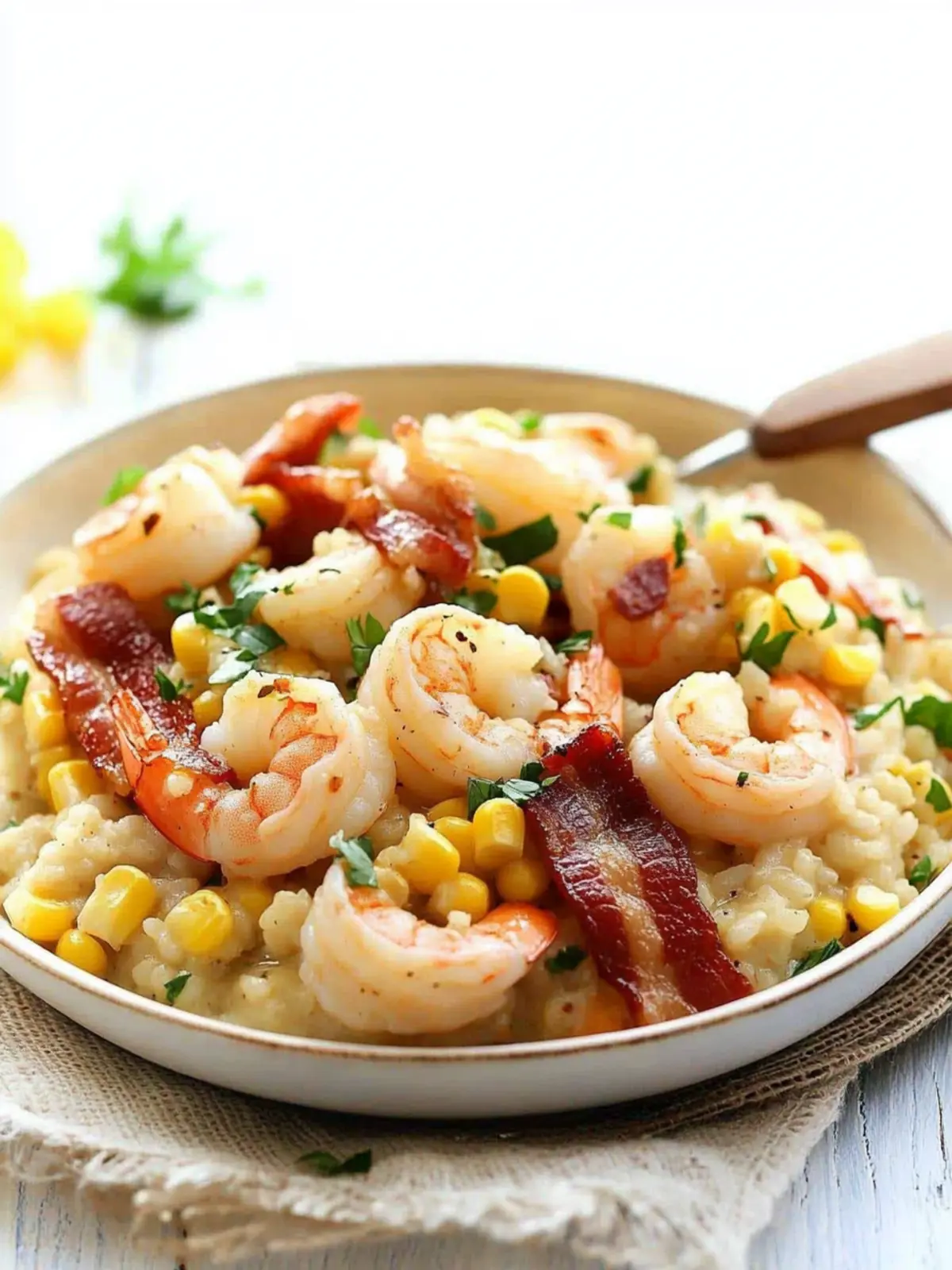 Creamy Shrimp and Corn Risotto with Bacon Bliss 4 Shrimp and Corn Risotto with Bacon