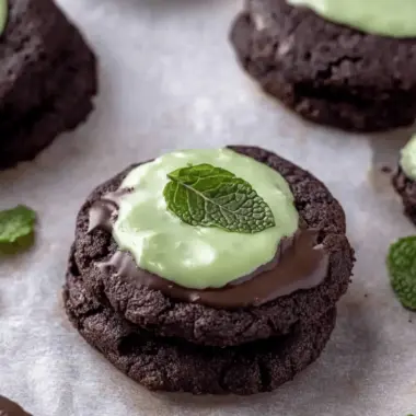 The best Chilled Crumbl Mint Brownie Cookies